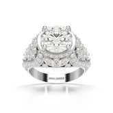 4.16 CT Round Cut Halo Engagement Lab Diamond Ring